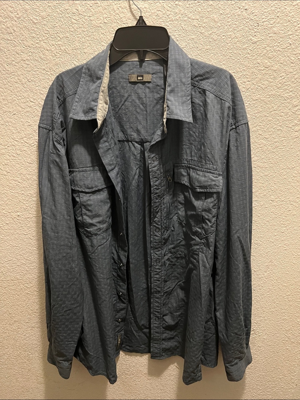 REI Men's Lightweight Slate Blue Shirt Jacket